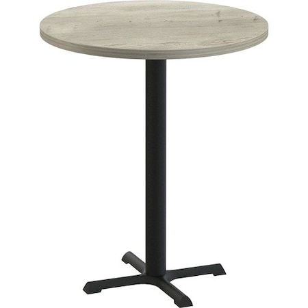 Special-T Table, Round, 42in Dia x 42in, Black Base/Aged Driftwood Top SCTSTAR242BHBAD